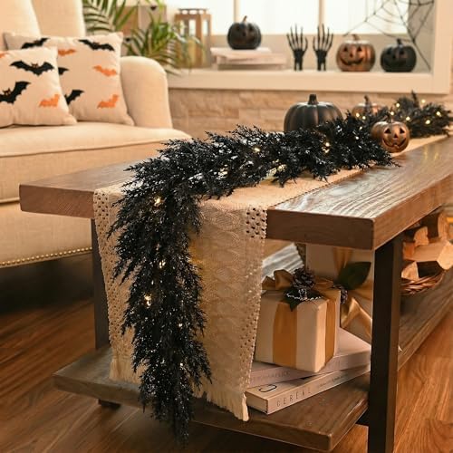 Valery Madelyn 6ft Artificial Norfolk Pine Halloween Garland for Mantle