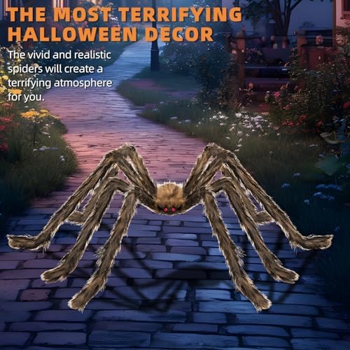 Kendane 78" Halloween SliverGolden Giant Spider Decorations