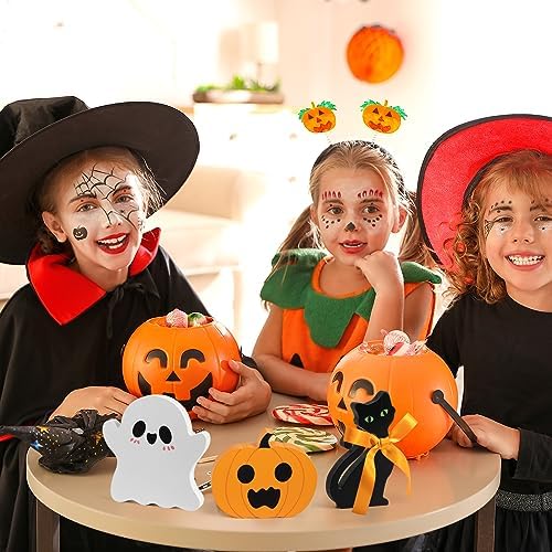 COCHIE 3 Cute Halloween Table Decorations Spooky Tiered Tray Decor Indoor