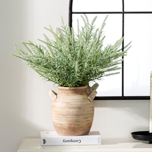 Vanselia Ceramic Flower Vase Home Decor Living Room Table Vases (7.1" Rust)