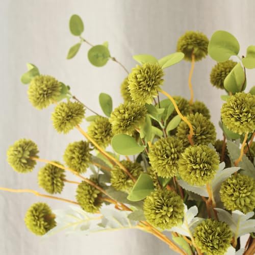 Green Flowers Artificial & Faux Greenery For Vase, Green Centerpieces