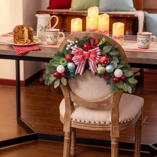 Valery Madelyn Pre-Lit Christmas Swag Decoration 24 Inch Elf Red Green