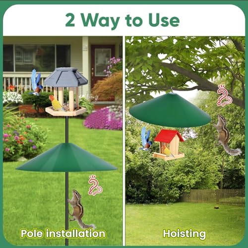 24-inch Large Squirrel Baffles for Bird Feeders Pole