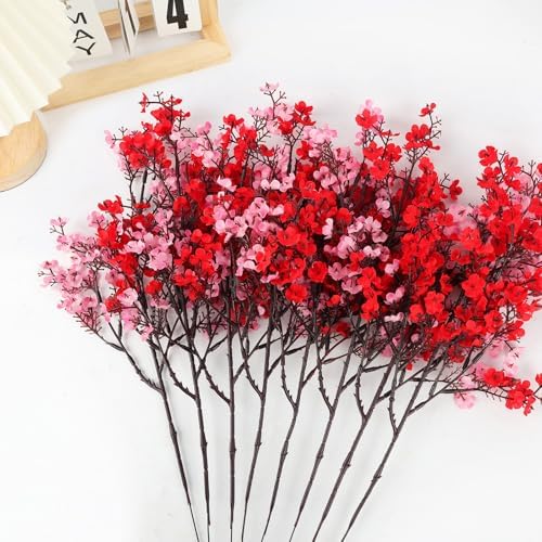 8Pcs Artificial Flowers Real Touch Fake Babys Breath Flowers Decorations