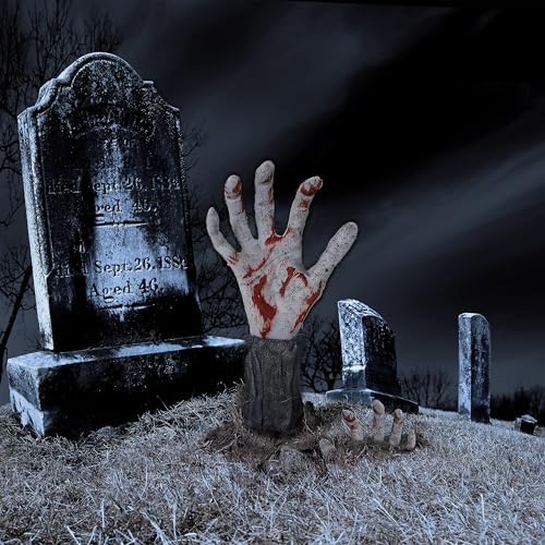 Halloween Zombie Hand Yard Stakes Outdoor Decorations Lawn Groundbreaker