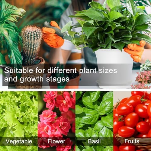 Oliz Planter Pots 8 Packs, 7.2 Inches Flower Pots with Drainage Holes & Trays, Ideal for Succulents, Herbs, Flower, African Violet, Garden Plant Pots for Home Garden Kitchen Decor (White-3)