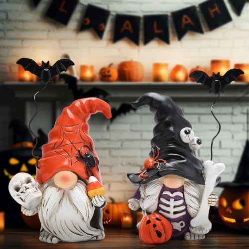 Hodao Halloween Gnome Set of 2, Spooky Fall Home Decor