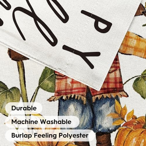 AVOIN colorlife Fall Scarecrow House Flag 28x40 Inch for Outside