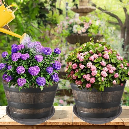 6 Pack of 6 inch Plant Saucer, Large Plant Tray, Heavy Sturdy Plant Drainage Tray for Indoors, Bird Bath Bowls, Sturdy Plastic Pot Tray for Planter (Brown)