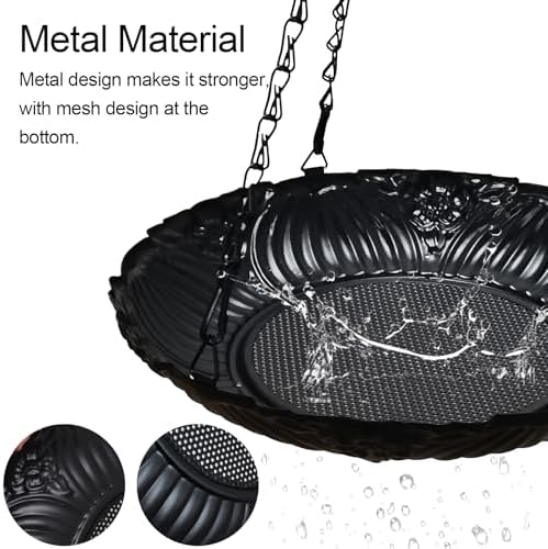 Platform Bird Feeder，11 inch Large Metal Hanging Tray
