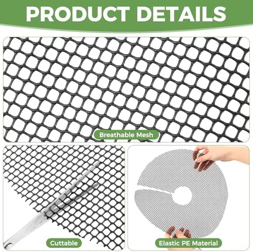 6Pcs Plant Pot Grids, 11.8 Inch Plant Pot Cover Protector from Cats and Animals with 30 U-Shaped Nails, Indoor Round Planter Pots Soil Guard for Outdoor Garden Plants Protection