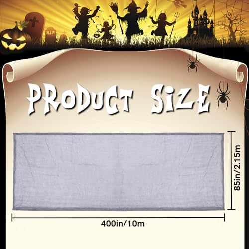 400" x 85" Grey Halloween Creepy Cloth Halloween Yard Outdoor Decoration
