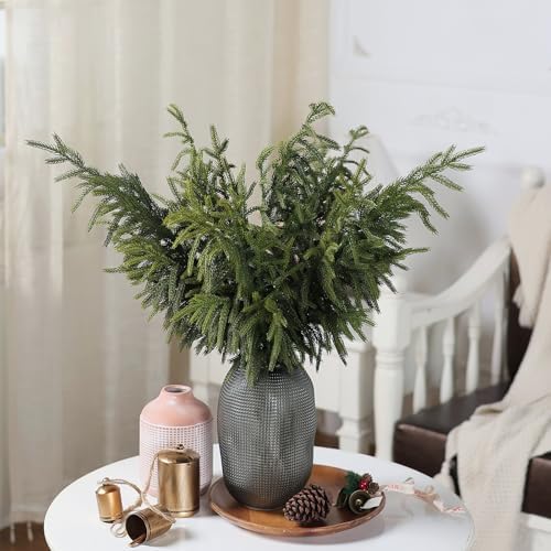 4Pcs 36"Lifelike Touch Artificial Norfolk Pine Branches for Christmas Decor