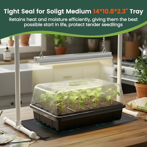 5 Pack 5" High Humidity Domes for SOLIGT 14*10.8*2.3" Seed Starting Trays