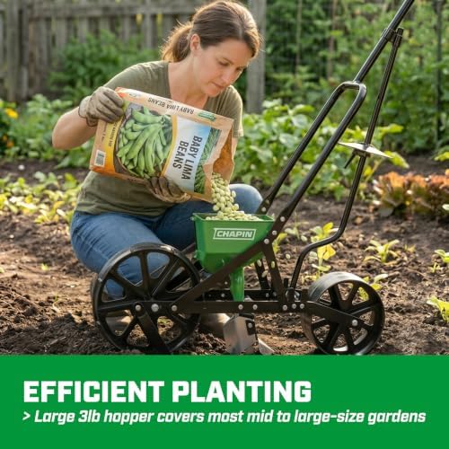 CHAPIN 8701G TurfPro Push Seeder Streamlines Row Planting in Prepared Soil
