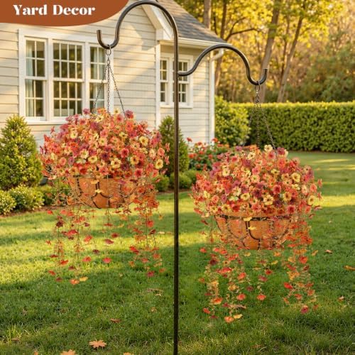 Alupssuc 4 PCS Fall Hanging Flowers Artificial for Outdoor Indoor Decor