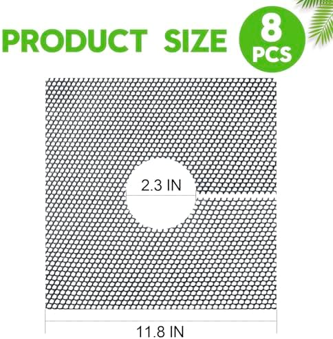 8 Pack Plant Pot Grids - 11.8 Inch Cuttable Soil Cover Protector from Cats, Animals Digging Stopper, Indoor Plant Pot Soil Guard for Outdoor Garden Balcony