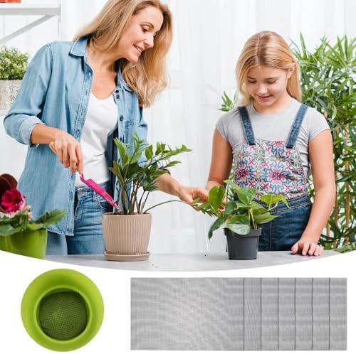 30PCS Flower Pot Hole Mesh Pad Drainage Screen Succulent Bonsai Mesh
