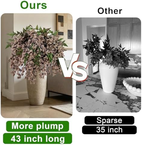 43 Inch Artificial Nandina Berry Stems for Vase Realistic Fall Floral Stems