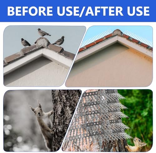 Bird Squirrel Spike & Squirrel Proof Baffle for Bird Feeder Pole, 200cm