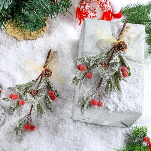 Giegxin 1 Piece Christmas Mistletoe Ornament,Gold Style,Gold