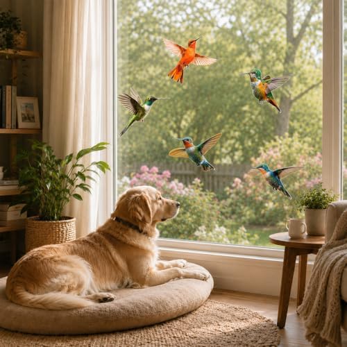 12 Pcs Anti Collision Window Bird Stickers Decals Glass Door Protect and Save Bird Strikes