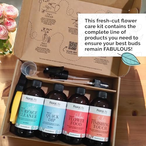 FloraLife Fresh-Cut Flowers Care Kit with Cutting Shears