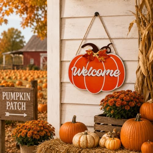 Fall Door Welcome Sign for Home Decor Hanger