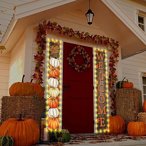 Fall Porch Banner Autumn Thanksgiving Decorations for Home Decor