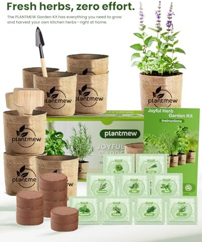 Gift for Women, Mom, Her – 9 Herb Indoor Window Garden Kit | Complete Herb Seeds Starter Set with Pots, Soil, Tools & Markers | Heirloom Herbs | Birthday, Housewarming, New Home, Mother's Day