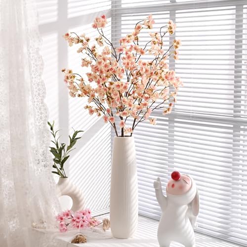 40'' Cherry Blossom Branches, 4 Pcs Faux Cherry Blossom Tree Stems Decor