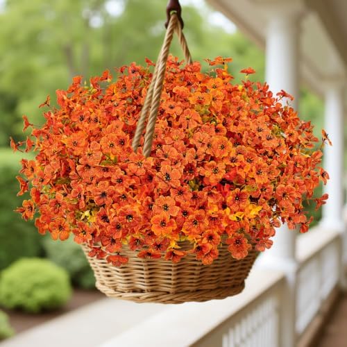 30 Pcs Artificial Fall Flowers for Outdoors Fake Mums Fall Decor