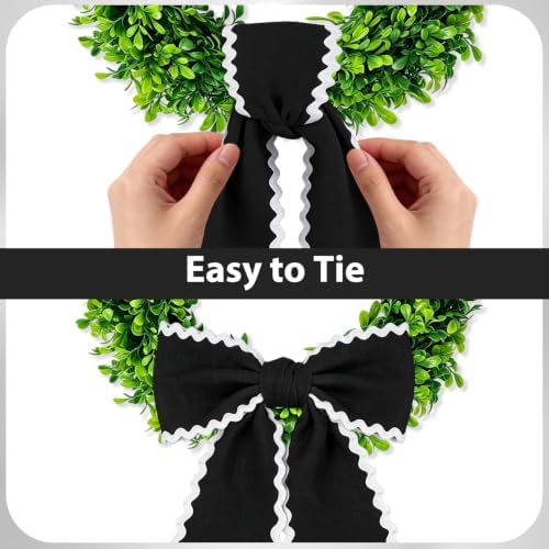 Wreath Sash for Front Door, 2pcs Wreath Scarf Halloween Decorations