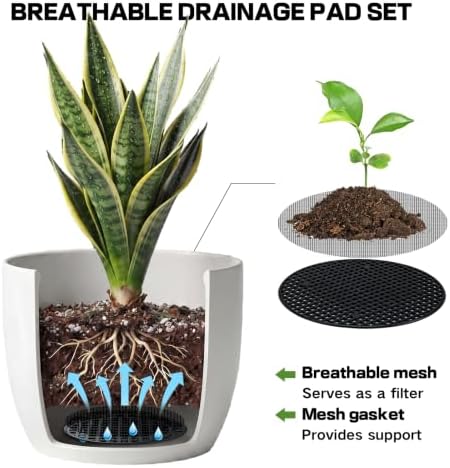 100 Mesh Screen for Planter Pots, Pot Grid Mats Pads, Plant Drainage Insert