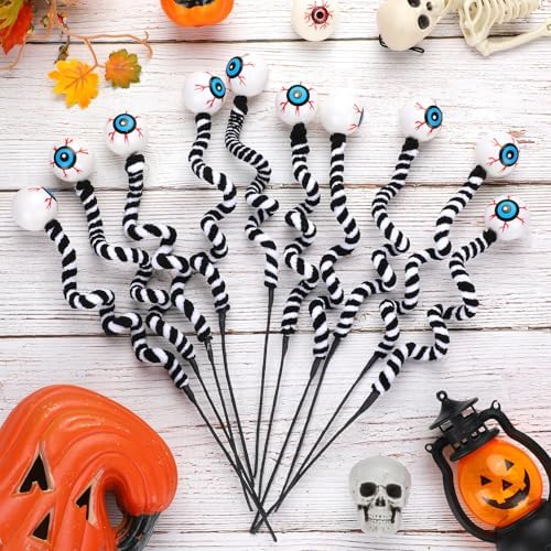 Halloween Eyeball Picks 10 Pcs 15 InchFloral Pick