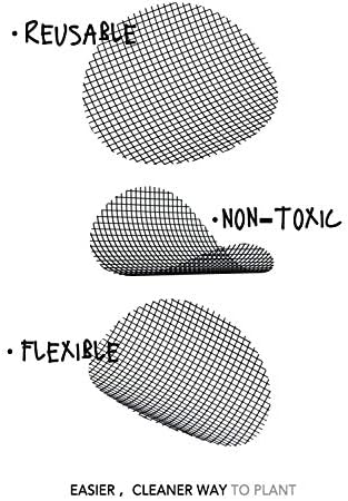 LE TAUCI Plant Pot Drainage Hole Mesh Pads, 2-Inch, 100-Pack