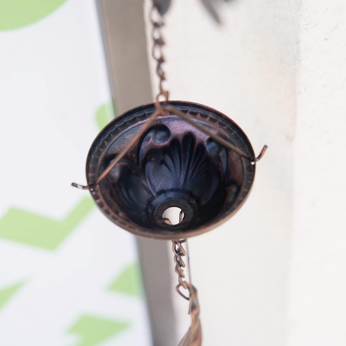 8.5 ft Bee and Cup Rain Chain for Gutters, Metal Rain Catcher | Sturdy and durable,Rust-proof and