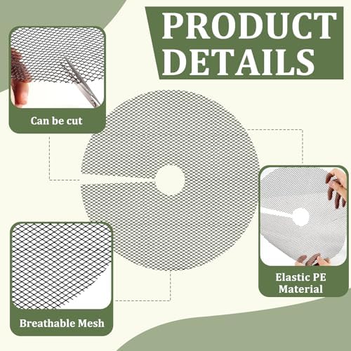 6 Pcs 11.8 Inch Plant Pot Grids，Cut-able Plant Pot Soil Protective Covers from Animals,Used to prevent animals or babies from digging up the soil in flowerpots.Suitable for Indoor and Outdoor Plants.