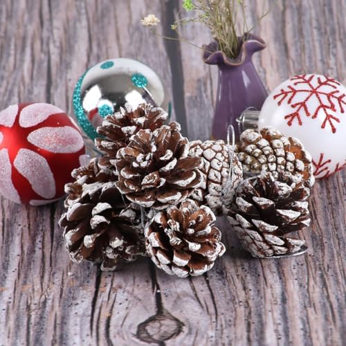 9 Pcs Christmas Tree Decorations Natural Pine Cones Ornament (1.2"-1.6")