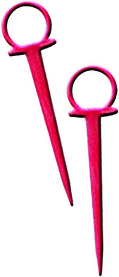 Dewitt 300-Pack Red Re-Pins Gardening Anchors – Reusable Plastic Garden Stakes for Securing Frost Cover, Plant