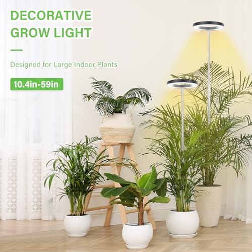 LBW 6.3" Grow Light, 72 LEDs Full Spectrum Grow Lights for Indoor Plants