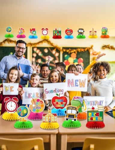 Back to School Table Decorations, 9 Pcs Welcome Back to School centerpieces