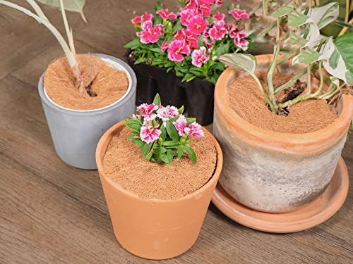 Envelor 4 in Coconut Fiber Mulch Ring 20 Pack, Plant Protector Mat