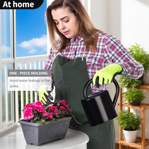 Watering Can, Stainless Steel Watering Can for Indoor & Outdoor Plants, 1L/35oz Long Spout Water Can with Handle, Rust-Proof Plant Watering Pot for House Plants, Garden Flowers