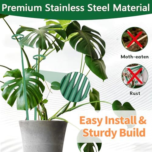 Telescoping Monstera Plant Stakes, 12.5-48.4IN Indoor Plant Support- 5Pack