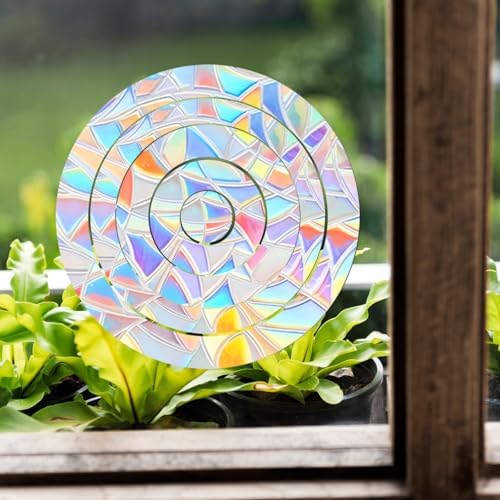48 Pcs Anti Collision Window Decals for Bird Strikes 3 Sheets of Static Window Clings Circle and Ring Style Stop Birds Flying Into Windows Bird Strike Prevention Glass Door Windows Stickers