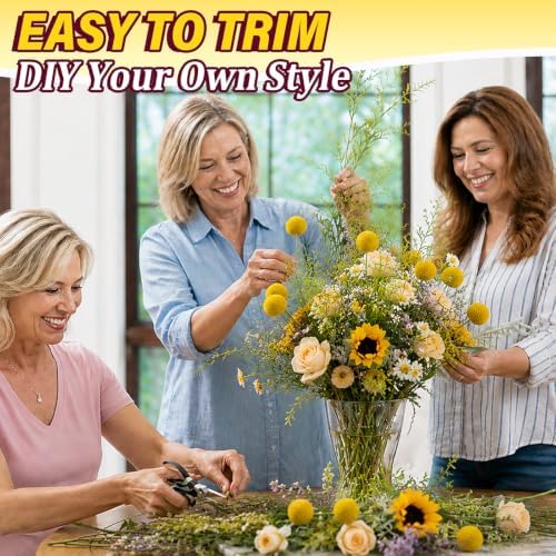 30PCS Dried Billy Balls Flowers for Flower Arrangements & Wedding Decor