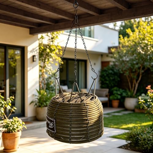 10pcs Hanging Chain for Bird Feeders, Planters, Lanterns and Ornaments (Black,9.5 Inch) Garden Plant Hangers for Billboards, Chalkboards, Basket, Planters Wind Chimes