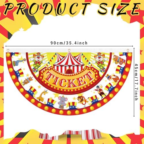 6 Pcs Halloween Circus Carnival Decor Bunting Welcome Carnival Half Banner