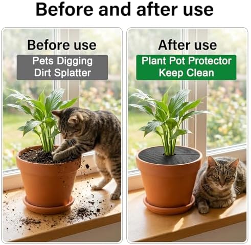6 Pcs Plant Pot Cover, Plant Protector from Cats Cuttable